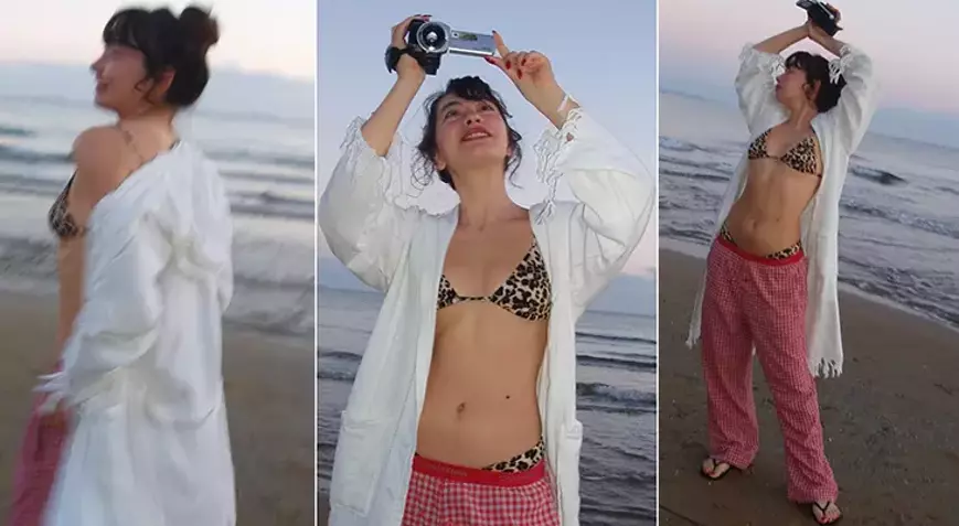 Neslihan Atagül'ün bikinili pozları sosyal medyayı salladı